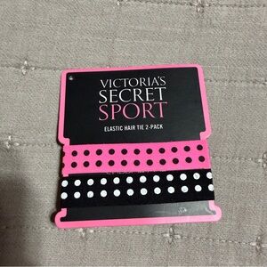 New Victoria's Secret Sport Elastic Hair Tie 2-Pack - Pink & Black